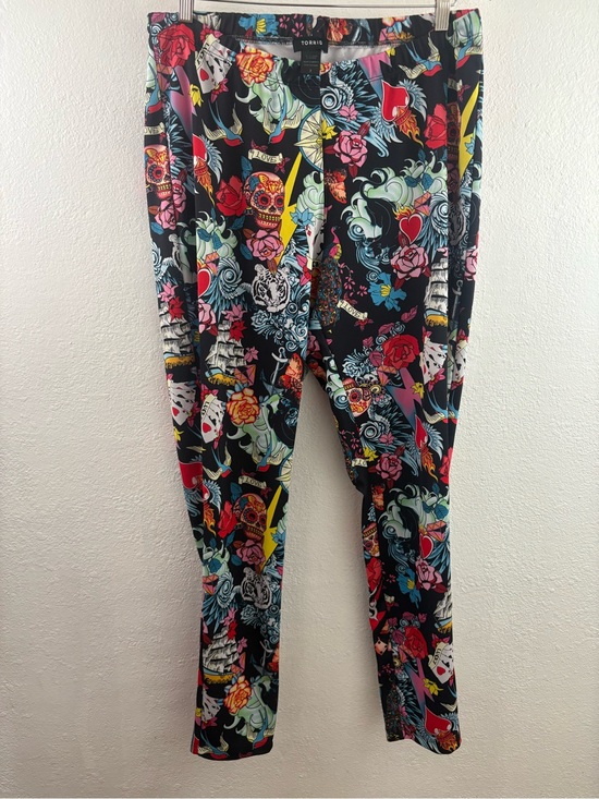 torrid Pants - Torrid leggings featuring a vibrant, multi-colored tattoo-inspired print size 3X